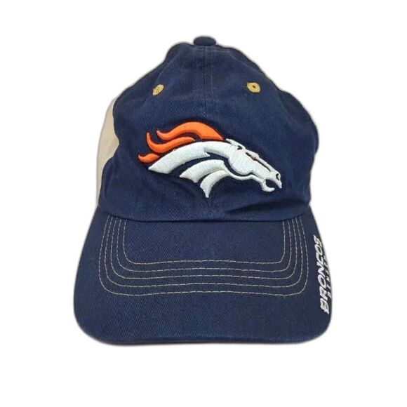 Denver Broncos Hat Cap NFL Football Navy Orange Adjustable Logo Embroide… - Picture 2 of 12